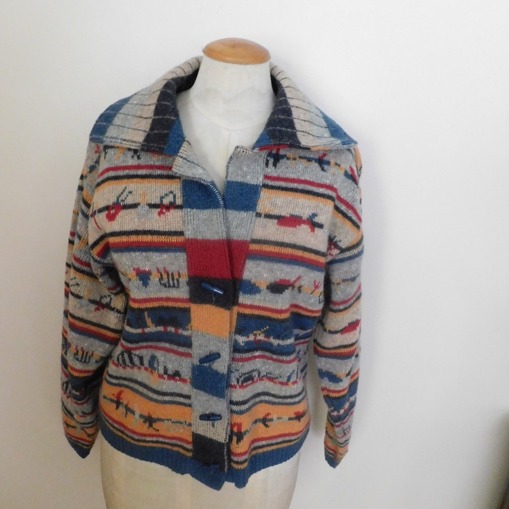 JACQUARD Paris Wool Blend Toggle Button Cardigan